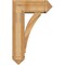 Ekena Millwork Thorton Arts and Crafts Rough Sawn Bracket w/ Offset Brace, Western Red Cedar, 8"W x 20"D x 32"H BKT0806X20X32THR03RWR - alternate 4